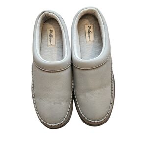 My Slippers Leather Upper Women's Size 9 Gray Indoor/Outdoor Sole